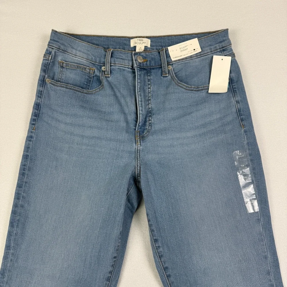 Maurices Jeans M Jean High Rise Sculpt Skinny Jean Size 14 Light Sandblast NWT‎
